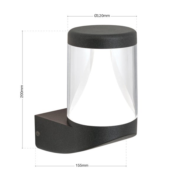 LED Außen Wandleuchte Ejfel IP65 Anthrazit