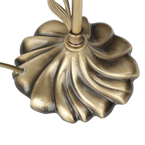 Detailansicht des Lampenfußes im Blumendesign