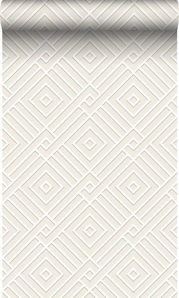 Origin Wallcoverings Tapete 3D grafisches Motiv Weiß - 50 x 900 cm - 347977