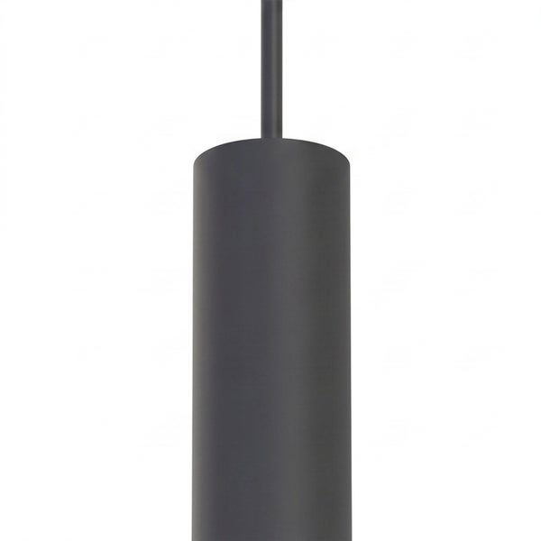Moderne zylindrische Pendelleuchte mit schmaler Aufhängung für eine elegante Beleuchtung im Wohnbereich.
