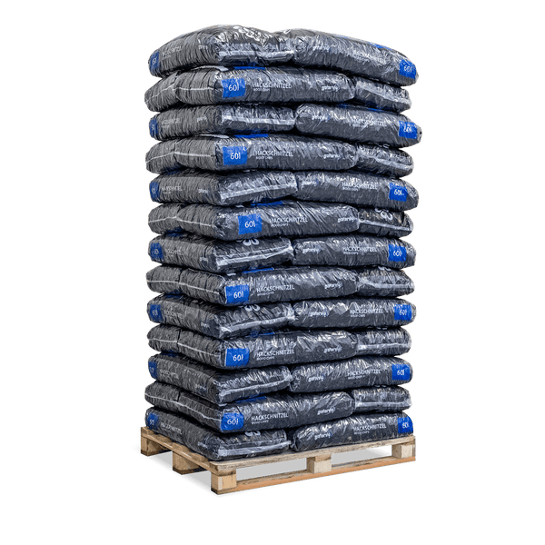 Galamio Holzhackschnitzel Schwarz 60l x 39 Sack 2340l Palette