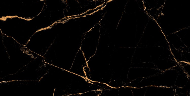 Nahaufnahme einer schwarzen Fliese mit Marmorierung