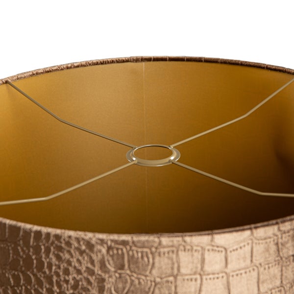 Samtlampenschirm Krokodil-Design mit goldener Innenseite 50/50/25