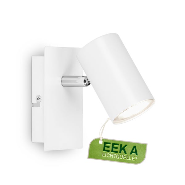 Moderne Wandleuchte in zylindrischer Form zur Akzentbeleuchtung mit Energieeffizienzklasse A