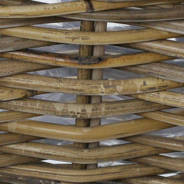 Dekoleidenschaft Rattan Pflanzkasten Koboo Grey mittel, grau, Balkonkasten mit Halterung, Blumenkasten für Draußen, Pflanzgefäß