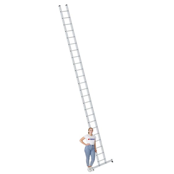 PROREGAL Sprossen-Anlegeleiter mit Traverse 24-Sprossen