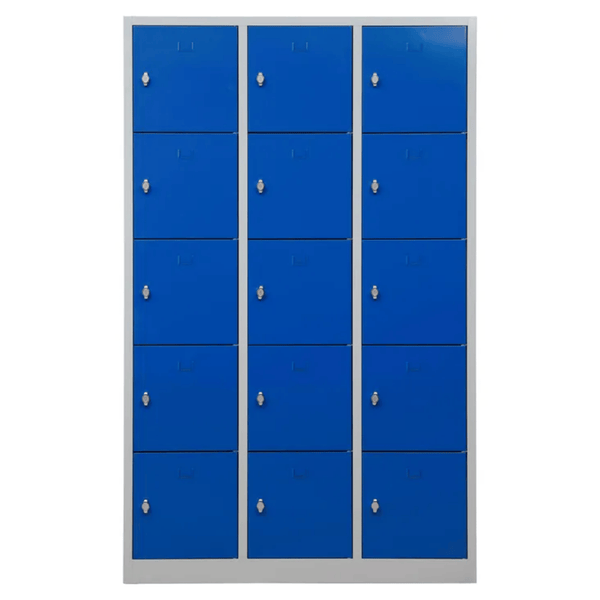 PROREGAL Schließfachschrank Falcon Large HxBxT 190 x 119 x 45 cm Vorhängeschloss Grau-Blau