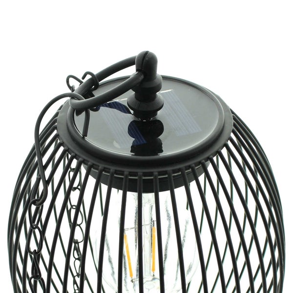 FRANK FLECHTWAREN | LED-Hänger Solar, 15 x 15 x 20 cm, Kette 50 cm, METALL, KUNSTSTOFF