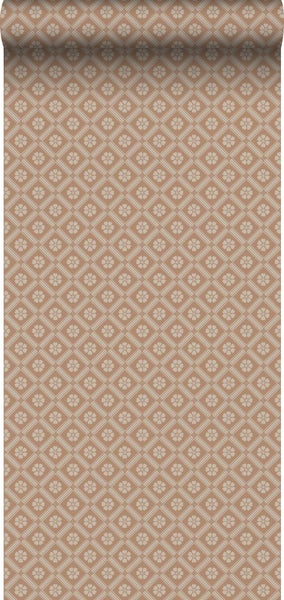 Borastapeter Tapete Fliesenmuster Terrakotta - 53 cm x 10.05 m - 660575