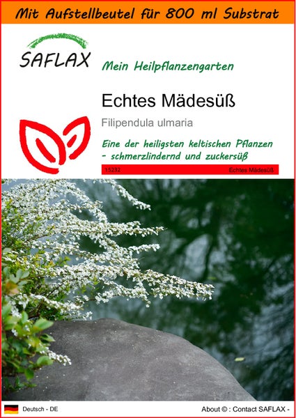 SAFLAX Garden in the bag - Echtes Mädesüß - Filipendula ulmaria - 500 Samen - Mit Anzuchtsubstrat im praktischen, selbst aufstellenden Beutel