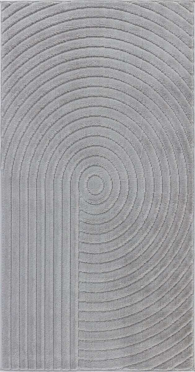 Moderner Skandinavischer Teppich für Innen-/Außenbereich - Grau - 80x150cm - EMIKO