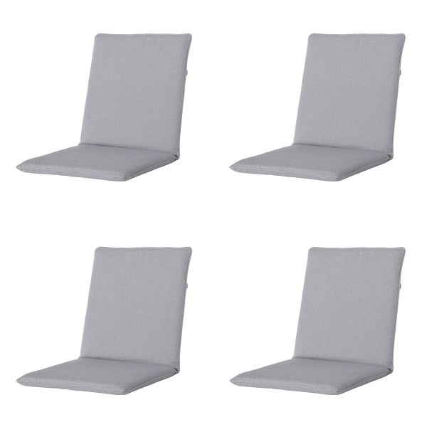 Stuhlauflage Stapelstuhl Manchester hellgrau - ca. 97x49 cm - 4er-Set