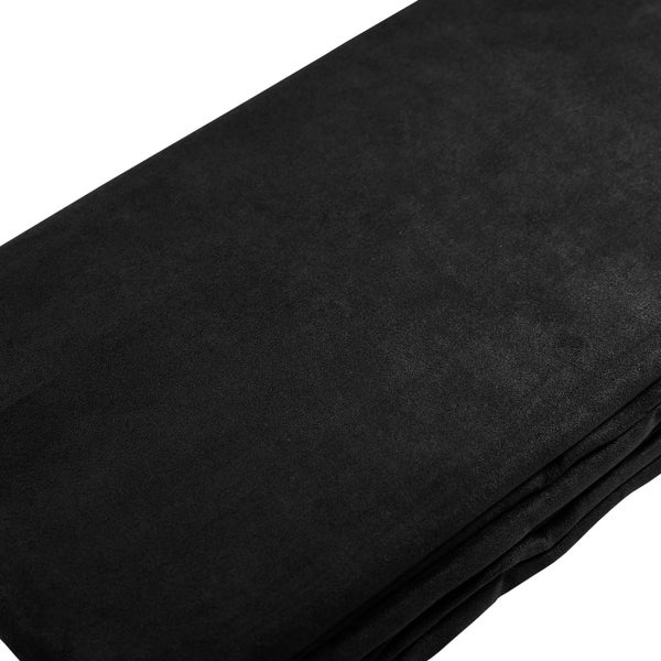 Beautissu Romantica Tagesdecke Wildleder Optik 210x280cm Schwarz