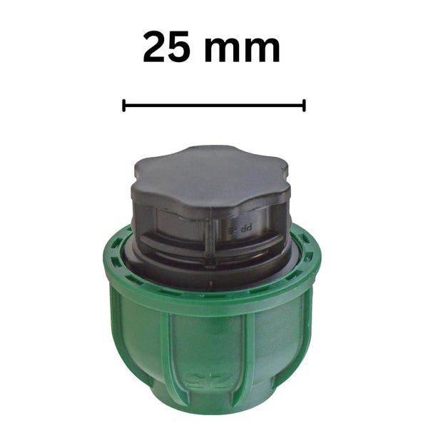 PE Endstopfen 25 mm zum schrauben – PE-Rohr Endkappe