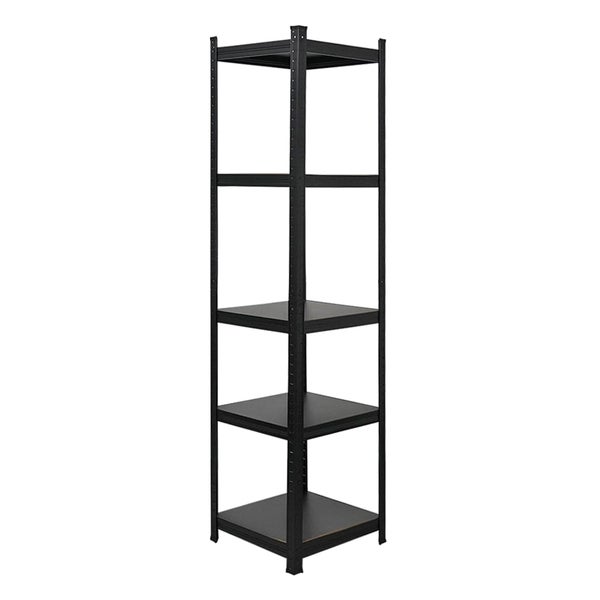 PROREGAL Mega Deal 5 x All Black Series Schwerlastregal Ragnar HxBxT 180 x 45 x 45 cm Fachlast 100 kg Matt Schwarz Kellerregal Steckregal Garagenregal