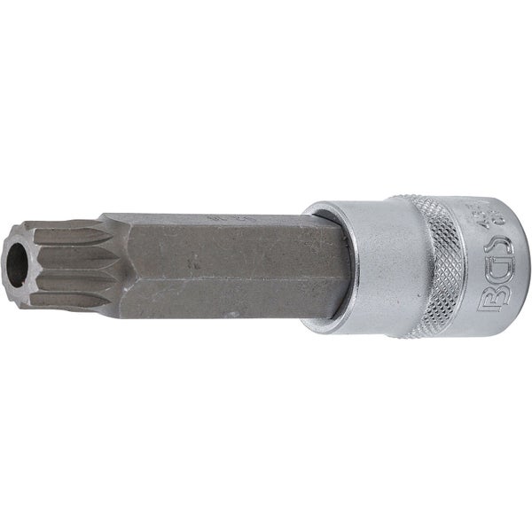 BGS Bit-Einsatz Länge 100 mm Antrieb Innenvierkant 12,5 mm (1/2) Innenvielzahn (für XZN) mit Bohrung M16 - 4357