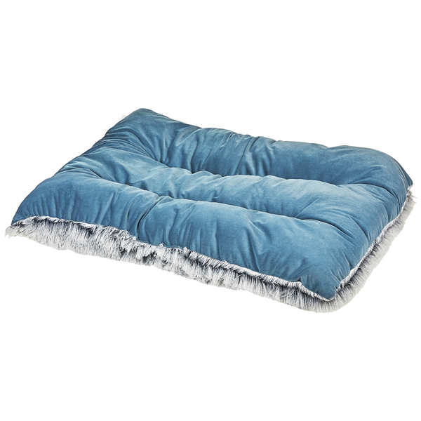 Tierbett ERGANI Samtstoff Blau