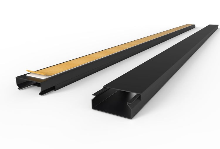 CILSON WDK4016SS Art.-Nr. 6700240.1.10 Kabelkanal Selbstklebend 40x16mm 10m, Schwarz - 10 Stück 1 m / 1000 mm, Unauffälliges Design, Breite Kabelkanäle