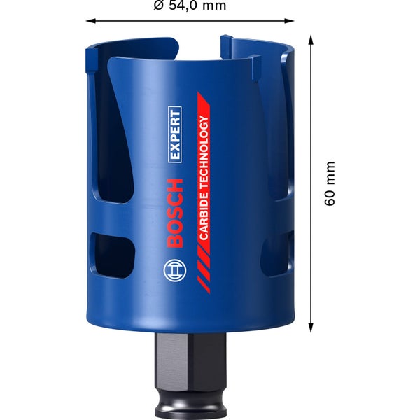 Bosch Expert Lochsäge, Durchmesser 54 Millimeter, Höhe 60 Millimeter