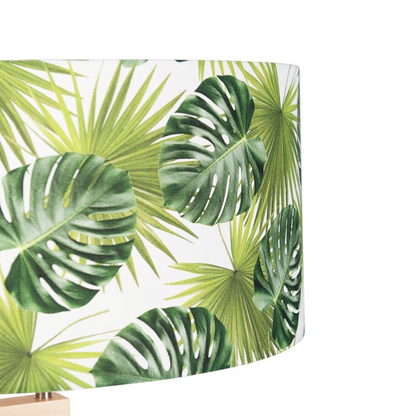 Lampenschirm mit Monstera- und Palmenblattmuster