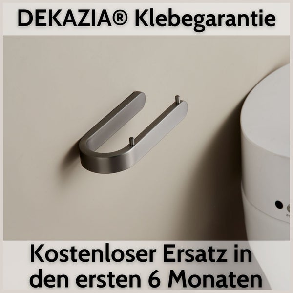 DEKAZIA® Toilettenpapierhalter ohne Bohren Edelstahl grau | Klopapierhalter ohne Bohren | Klorollenhalter ohne Bohren Klopapierhalter WC Rollenhalter ohne Bohren WC Papier Halterung Kleben