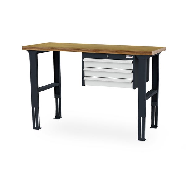 WS24 Arbeitstisch höhenverstellbar Schubladen: 3 x 100 B x T x H 1.500 x 600 x 760-1060 mm - WS24-100402