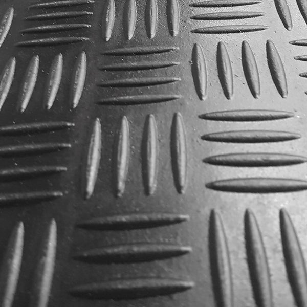 Detailansicht einer strukturierten Oberfläche mit einem Muster aus erhabenen Linien