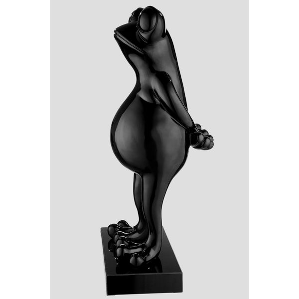 Skulptur GILDE Dekoration Höhe 68cm Breite 30cm schwarz Kunstharz