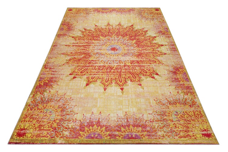 Teppich Orange Gelb Vintage Rooftop WECONhome 160x230 cm