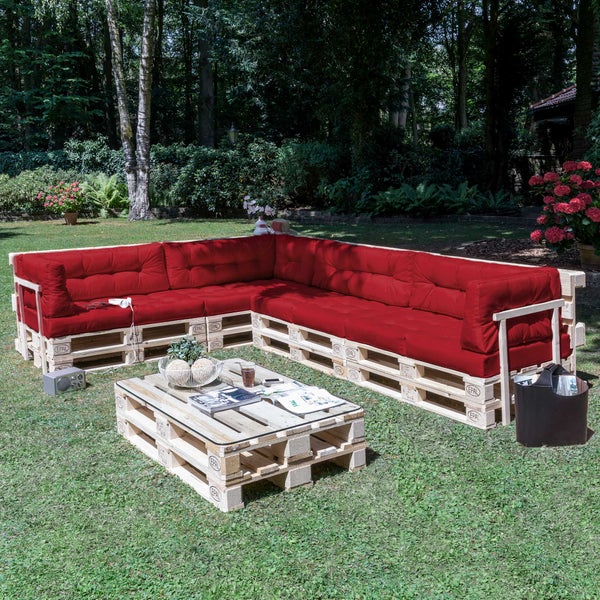 Beautissu ECO Elements Palettenkissen Seite 60x40x20cm Rot