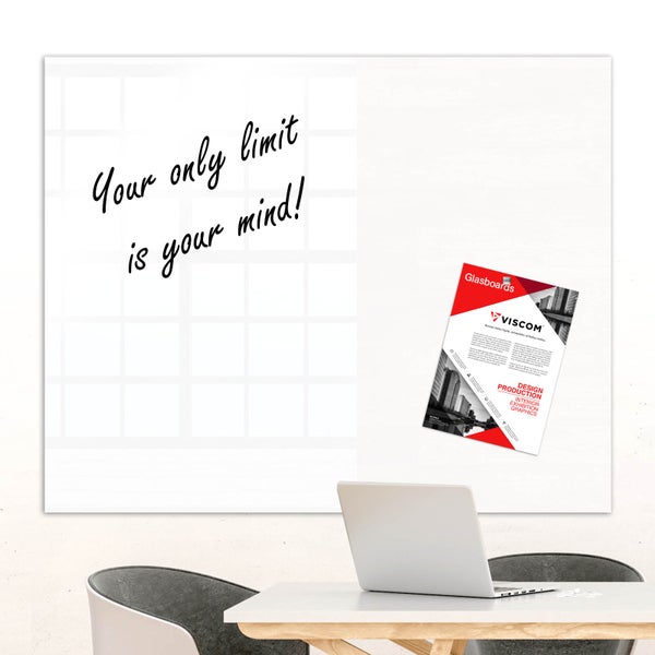 Design Glasmagnettafel MIO - stylisches Glasboard für Zuhause und im Büro - Glastafel beschreibbar und magnetisch - 40x60 cm Weiß