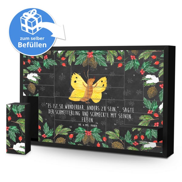 Mr. & Mrs. Panda Befüllbarer Adventskalender Schmetterling Zitronenfalter - Schwarz