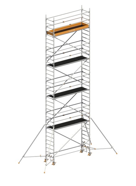 Fahrgerüst mit mehreren Plattformen und Werkzeugablage