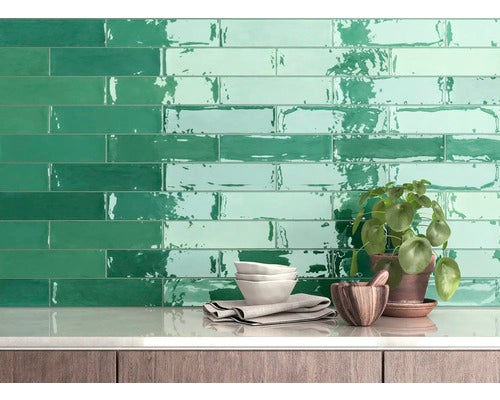 Wandfliese Zellige Green 7x28cm