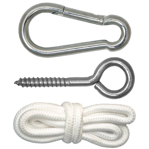 Befestigung für Hängesessel Hängestuhl Karabinerhaken Ringschraube Seil Befestigungsset Aufhänge Set für Hängematte Belastbarkeit bis ca. 160 KG