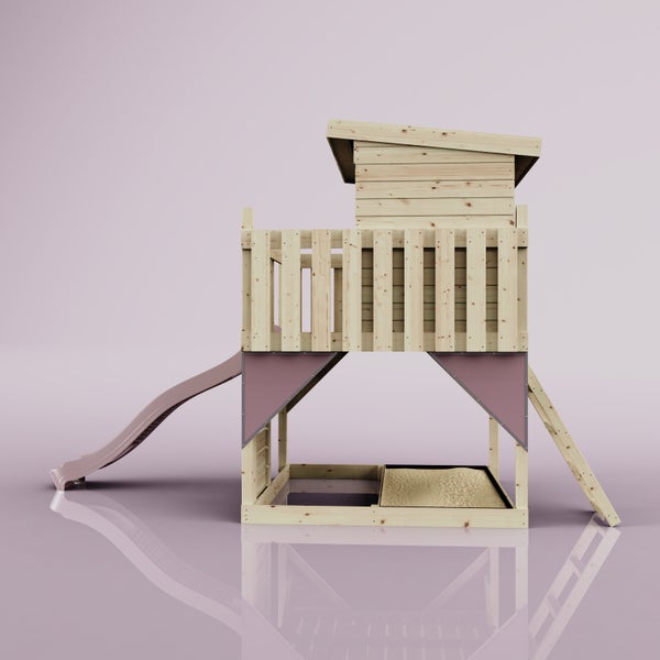 OutdoorToys Stelzenhaus Polarstern aus Holz in Rosa