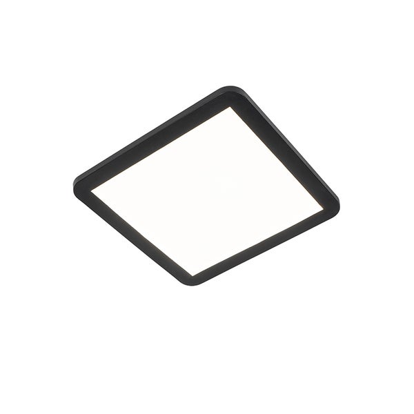 Deckenleuchte schwarz 30 cm inkl. LED 3-stufig dimmbar IP44 - Steve