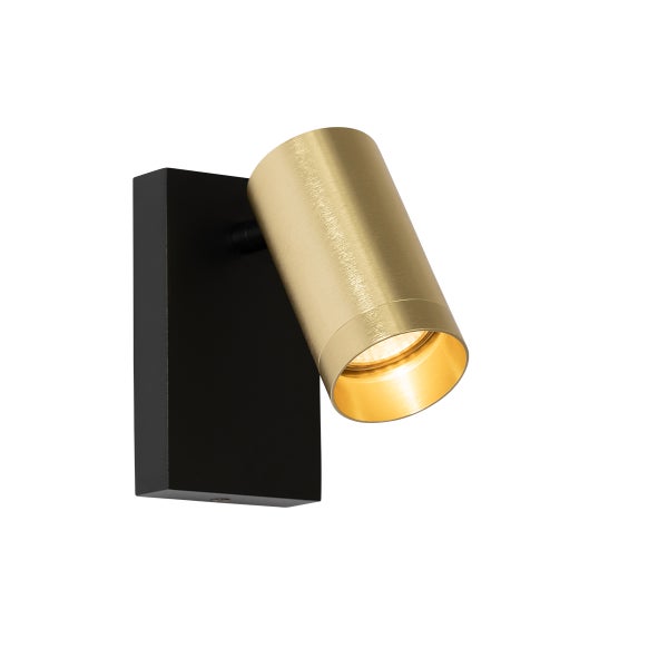 Wandleuchte mit Messing und verstellbarem Spot