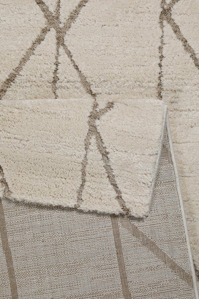 Kurzflor Teppich Creme Beige Pelle WECONhome 80x150 cm