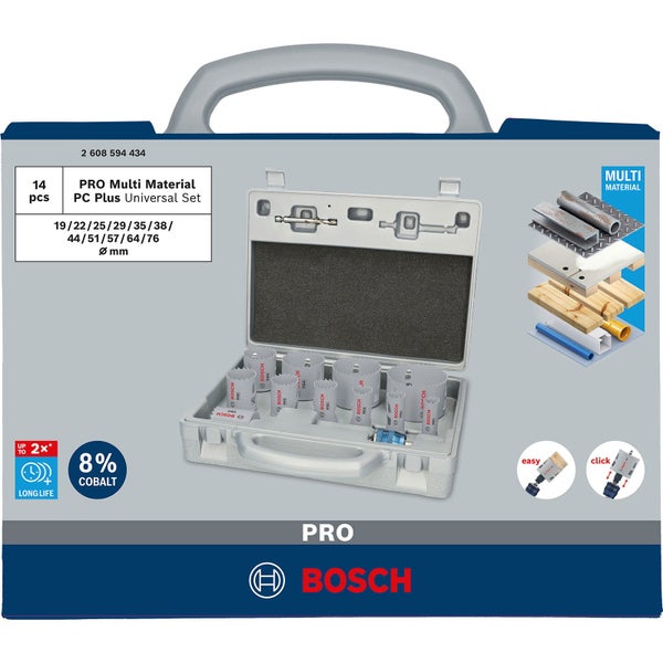 Bosch PRO Multi Material PC Plus Lochsägen-Set 14-tlg. - 2608594434
