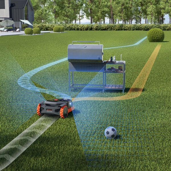 Mähroboter Segway Navimow X330E, 23,5cm bis 3000m², mit App, ohne Begrenzungsdraht mit GPS-RTK Technologie und KI-gestützte Kartierung, inkl. RTK-Antenne