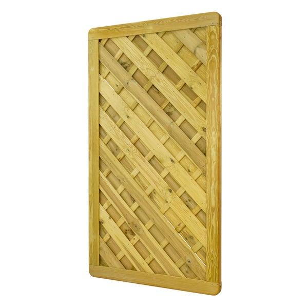 Holzzaunfeld mit Rautenmuster