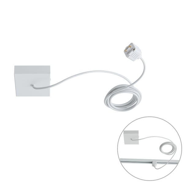 Deckenanschluss mit Zuleitung und Stecker für Beleuchtungssystem