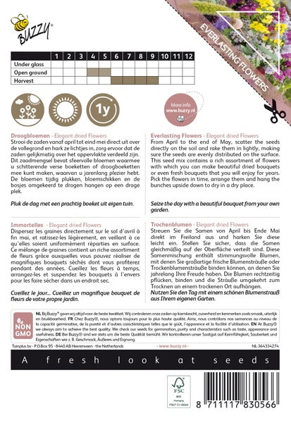 Buzzy Marke Elegant Getrocknete Blumen Samenpackung