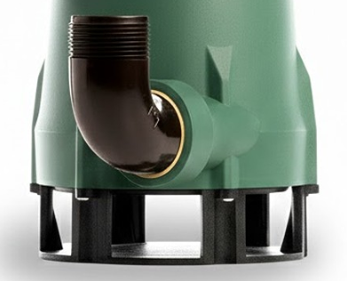 Detailansicht einer Tauchpumpe mit Anschlussstück