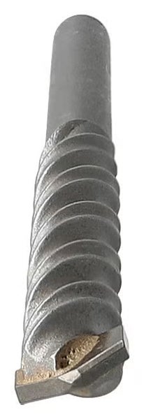 Betonbohrer aus Stahl mit Hartmetallspitze und Spiralnut für Bohrungen in Mauerwerk und Stein.