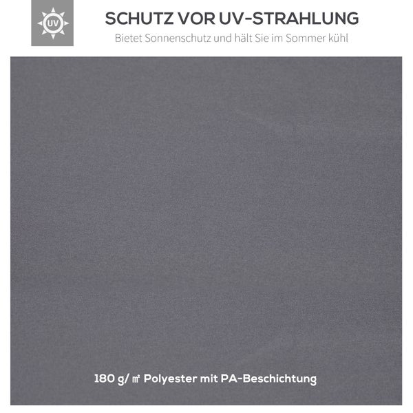 Outsunny Ersatzdach, Pavillondach für Metallpavillon, 3x3m, Polyester, Dunkelgrau