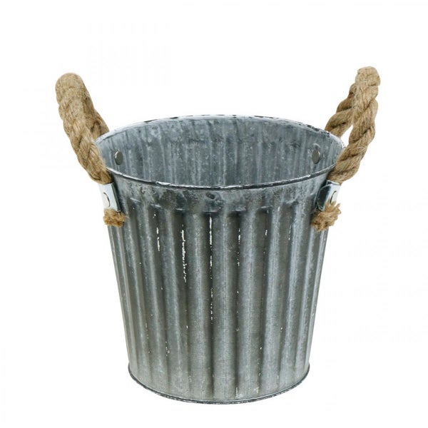 Zinkeimer mit Seilgriffen