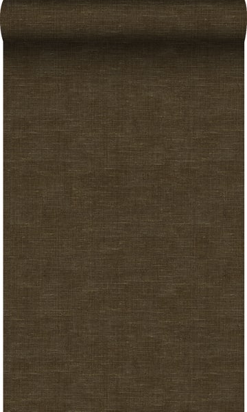 Origin Wallcoverings Tapete Leinen-Optik Braun - 53 cm x 10.05 m - 347864