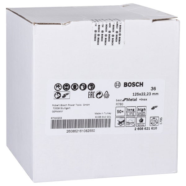 Bosch PRO R780 Fiberscheibe 125 mm G36 - 2608621610